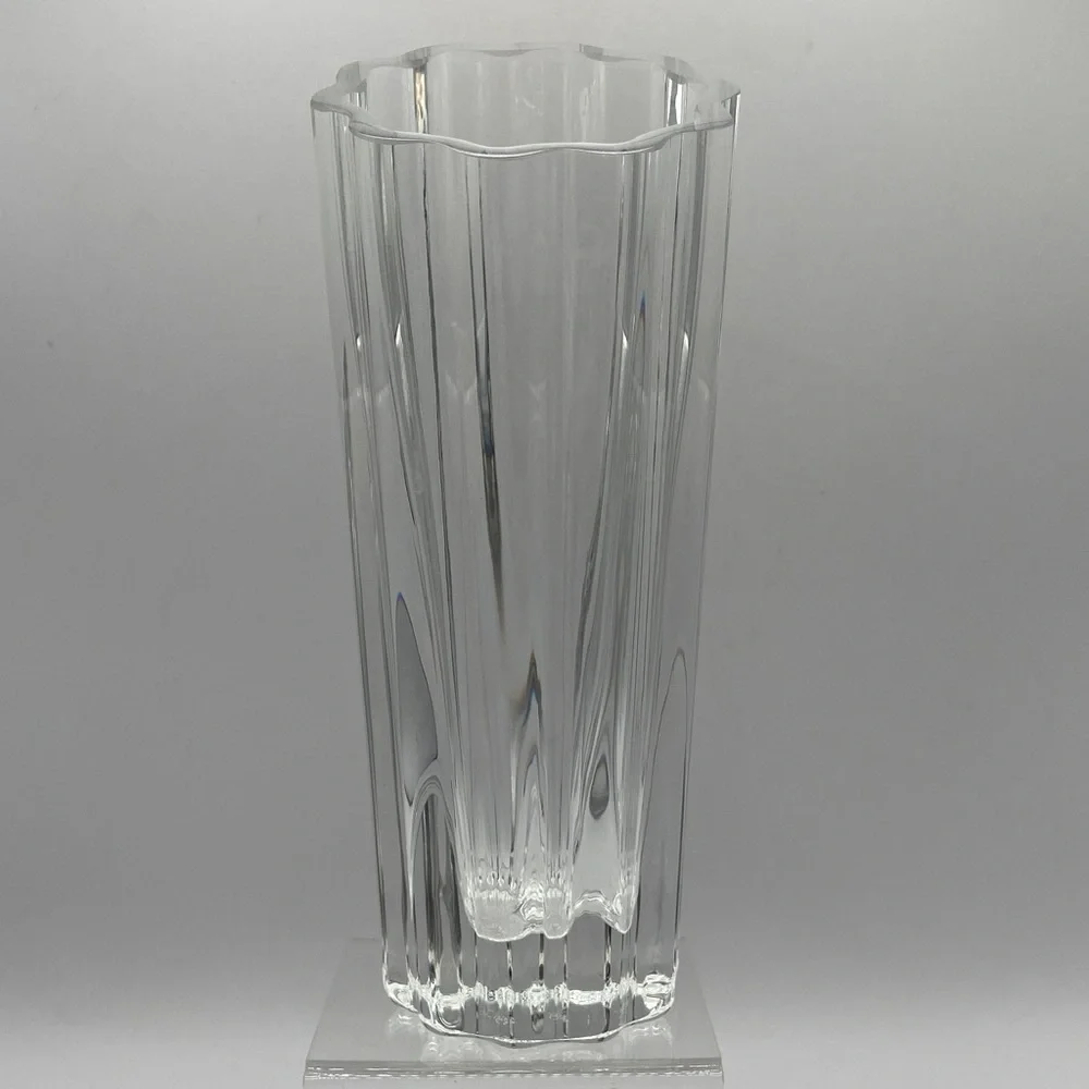 Vintage Lenox Crystal Vase Waterscape Bud Vase Clear